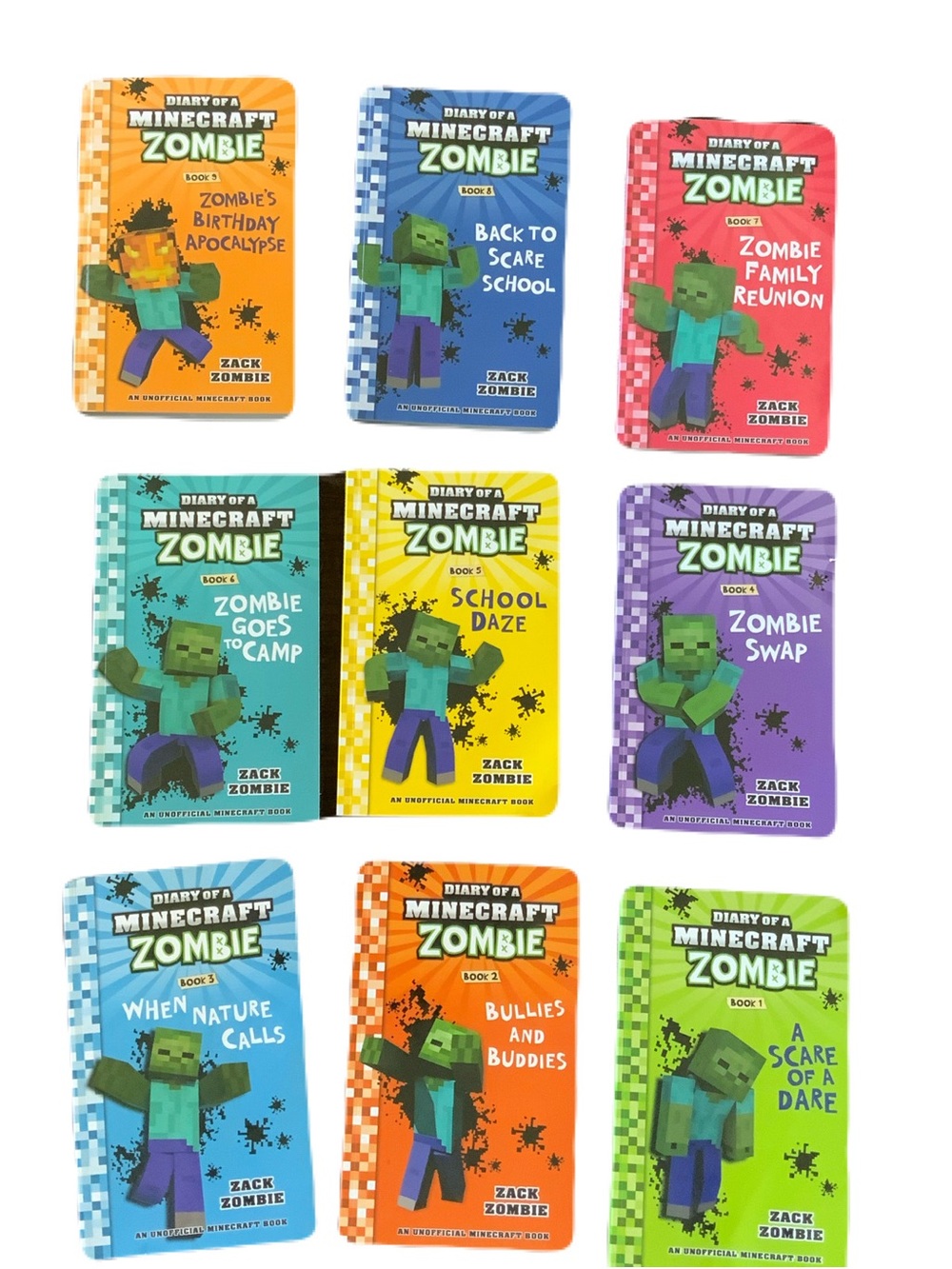 Diary Of A Minecraft Zombie Books 1-9, And Minecraft Construction Handbook